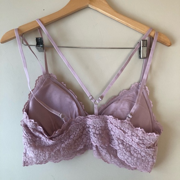 ♦️ Aerie | Pink Strappy Lace Bra - Picture 2 of 3